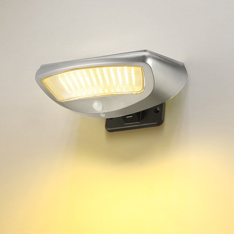Solar Steel Body Sensor LED Outdoor Wall Sconce Lamp