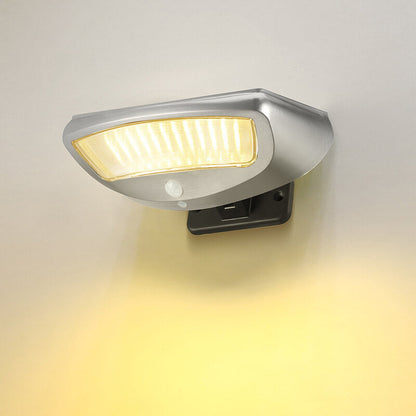 Solar Steel Body Sensor LED Outdoor Wall Sconce Lamp