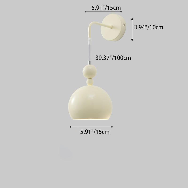 Scandinavian Gourd Iron Glass 1-Light Wall Sconce Lamp