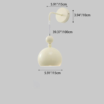 Scandinavian Gourd Iron Glass 1-Light Wall Sconce Lamp
