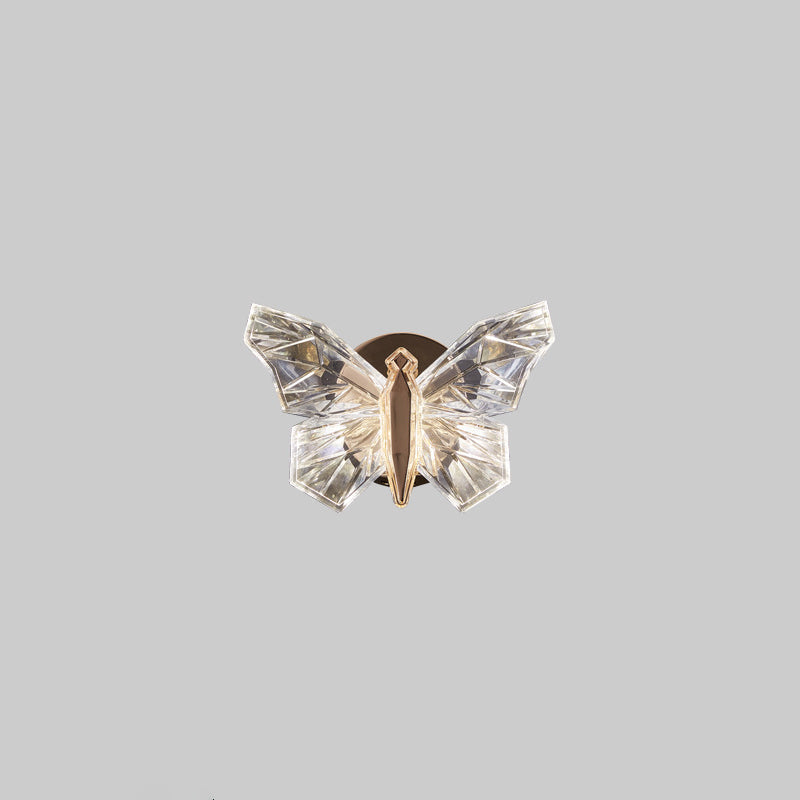 Butterfly Hardware Aluminum Acrylic LED Wall Sconce Lamp