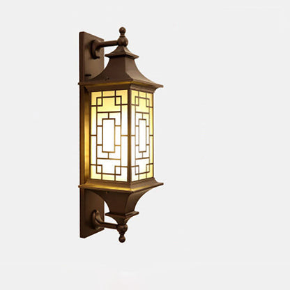 Chinese Cage Waterproof 1-Light Outdoor Wall Sconce Lamp