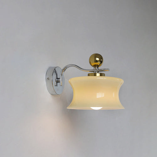 Scandinavian Iron Drum Wave Arm 1-Light Wall Sconce Lamp