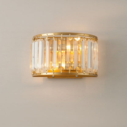 Light Minimalist Iron Crystal 2-Light Wall Sconce Lamp