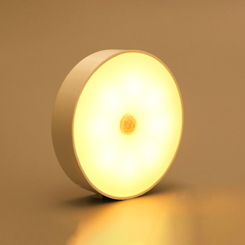 Minimalist Round ABS Rechargeable Sensor Wall Sconce Lamp