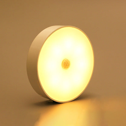Minimalist Round ABS Rechargeable Sensor Wall Sconce Lamp