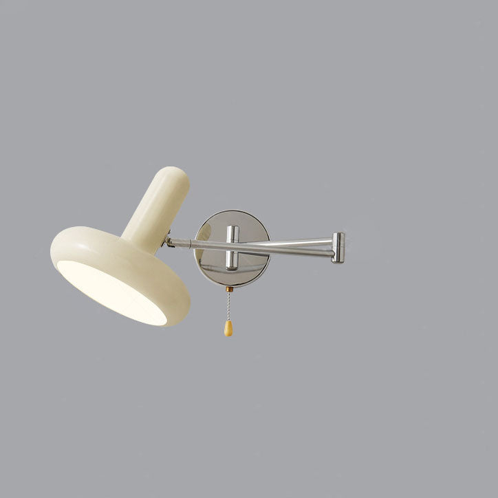 Simplicity Wrought Iron Disc 1-Light Wall Sconce Lamp