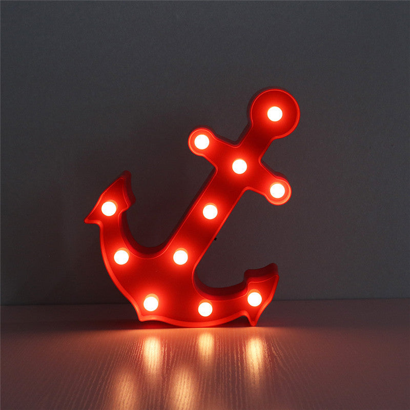Scandinavian Boat Anchor ABS Battery LED Wall Sconce Lamp