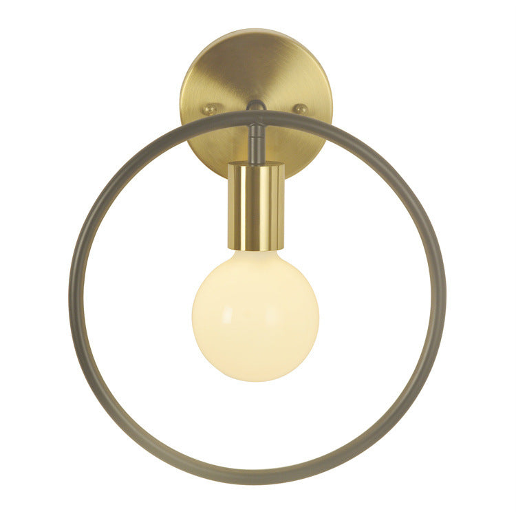 Nordic Circle Round Iron 1-Light Wall Sconce Lamp
