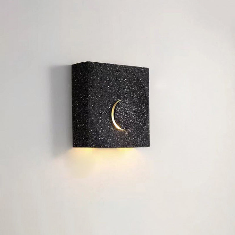 Scandinavian Eclipse Square Cement 1-Light Wall Sconce Lamp