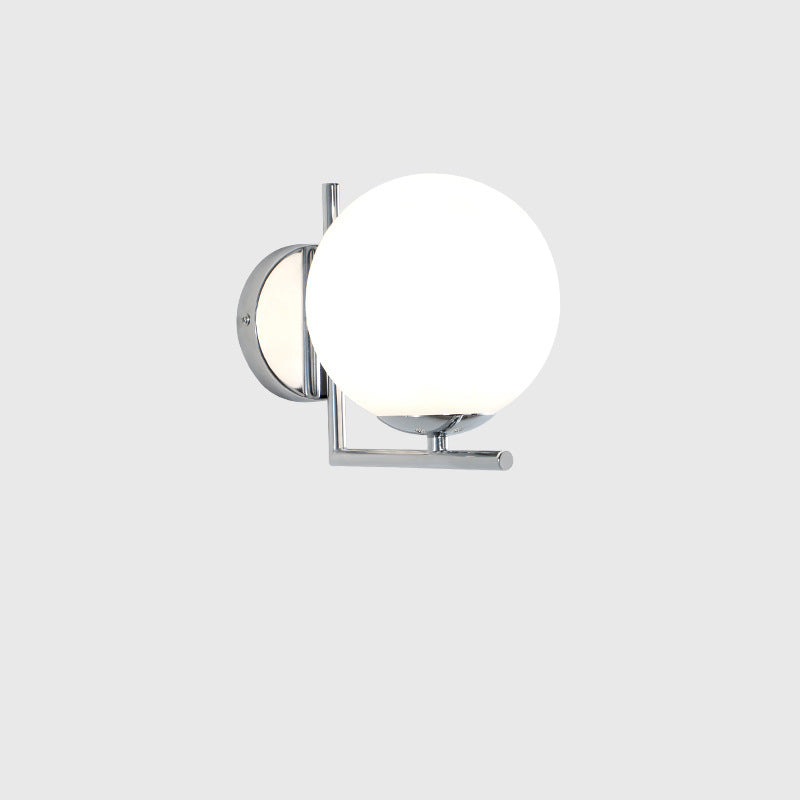 Nordic Metal Glass Ball 1-Light Wall Sconce Lamp