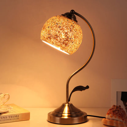 Vintage European Glass Table Lamp