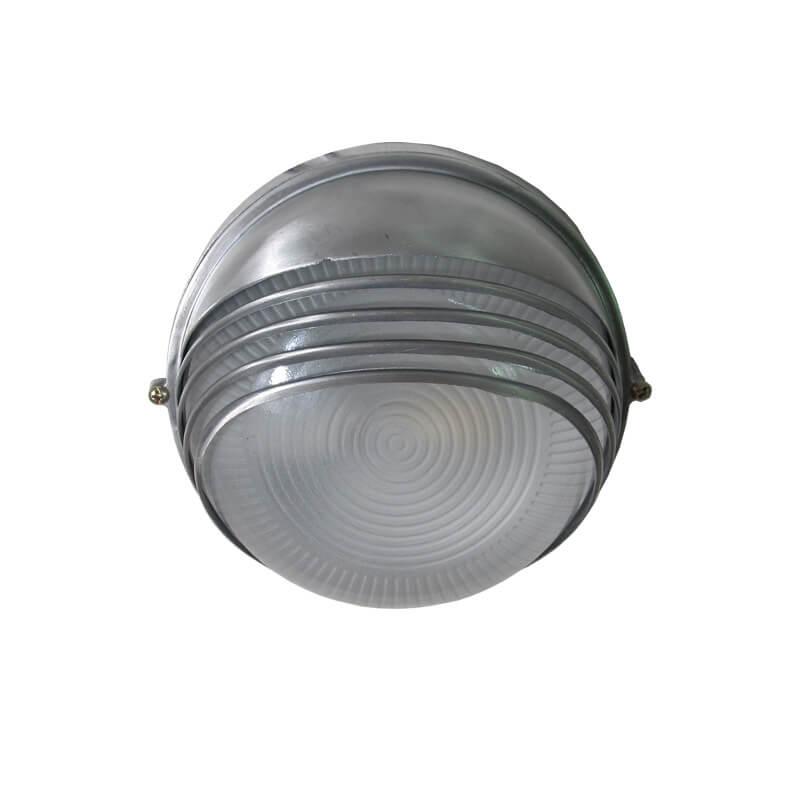 Glass Zinc Alloy Half Round 1-Light Wall Sconce Lamp