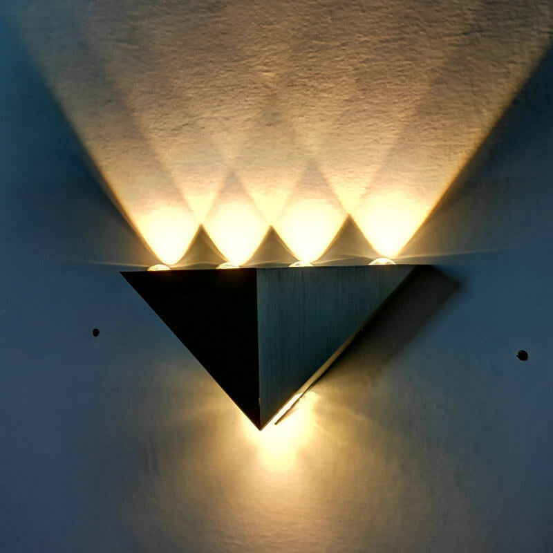 Aluminum Triangle Pyramid Design LED Wall Sconce Lamp