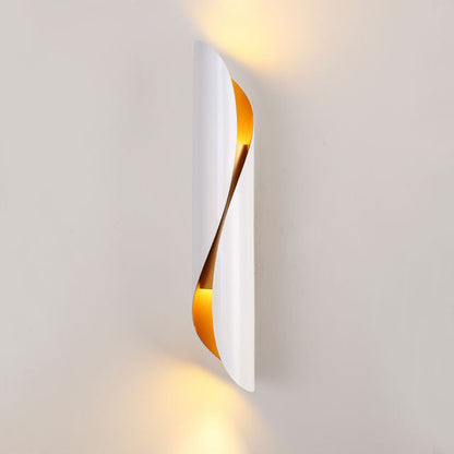 Nordic Strip Spiral Iron 2-Light Wall Sconce Lamp