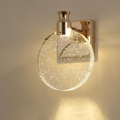 Round Bubble Crystal Aluminum Iron LED Wall Sconce Lamp
