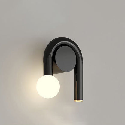 Simplicity Iron U-shaped Line 2-Light Wall Sconce Lamp
