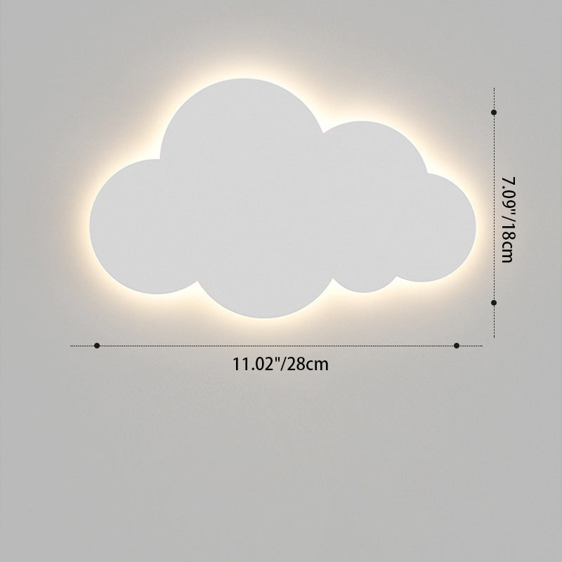 Cartoon Cloud Iron Acrylic Shade LED Kids Wall Sconce Lamp