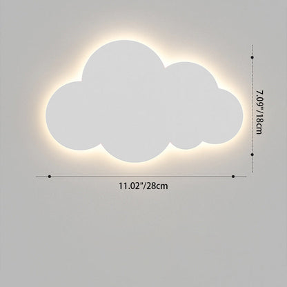 Cartoon Cloud Iron Acrylic Shade LED Kids Wall Sconce Lamp