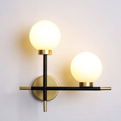 Simplicity Bean Molecular Glass 2-Light Wall Sconce Lamp