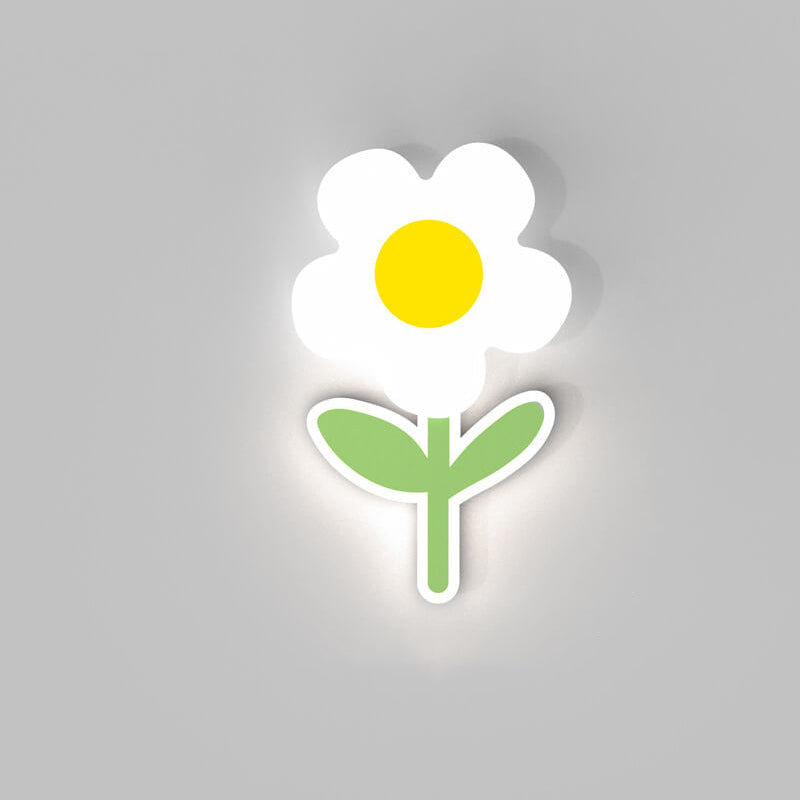Minimalist Iron Sunflower Acrylic LED Wall Sconce Lamp