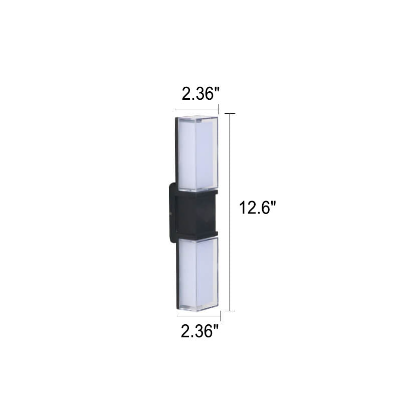 Rectangular Outdoor Waterproof LED Wall Sconce Lamp