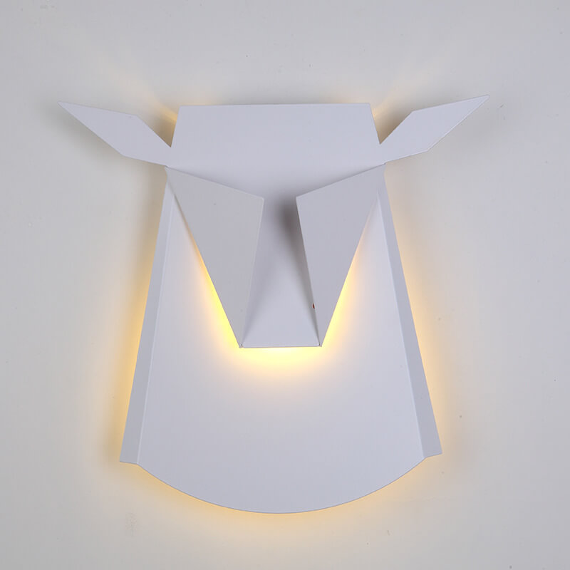 Creative Iron Bull Head Shape LED Wall Sconce Lamp