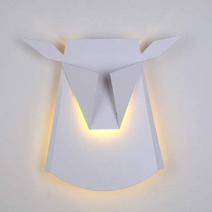 Creative Iron Bull Head Shape LED Wall Sconce Lamp
