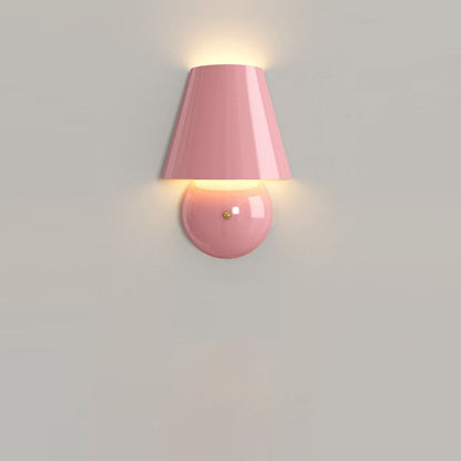 Cream Trapezoidal Round Iron Acrylic LED Wall Sconce Lamp