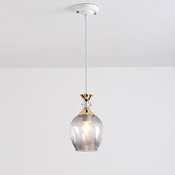Contemporary Nordic Gradient Glass Hardware Orb 1/3 Light Island Light Chandelier for Living Room
