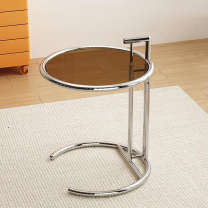 Modern Glass Stainless Steel Side Table