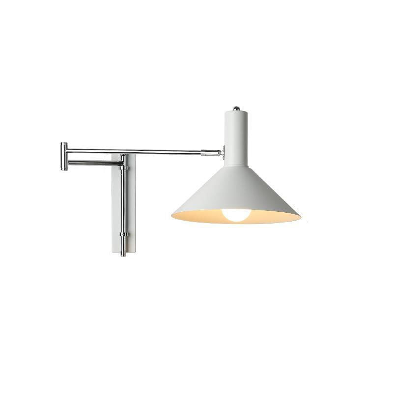 Round Tapered Iron 1-Light Retractable Wall Sconce Lamp