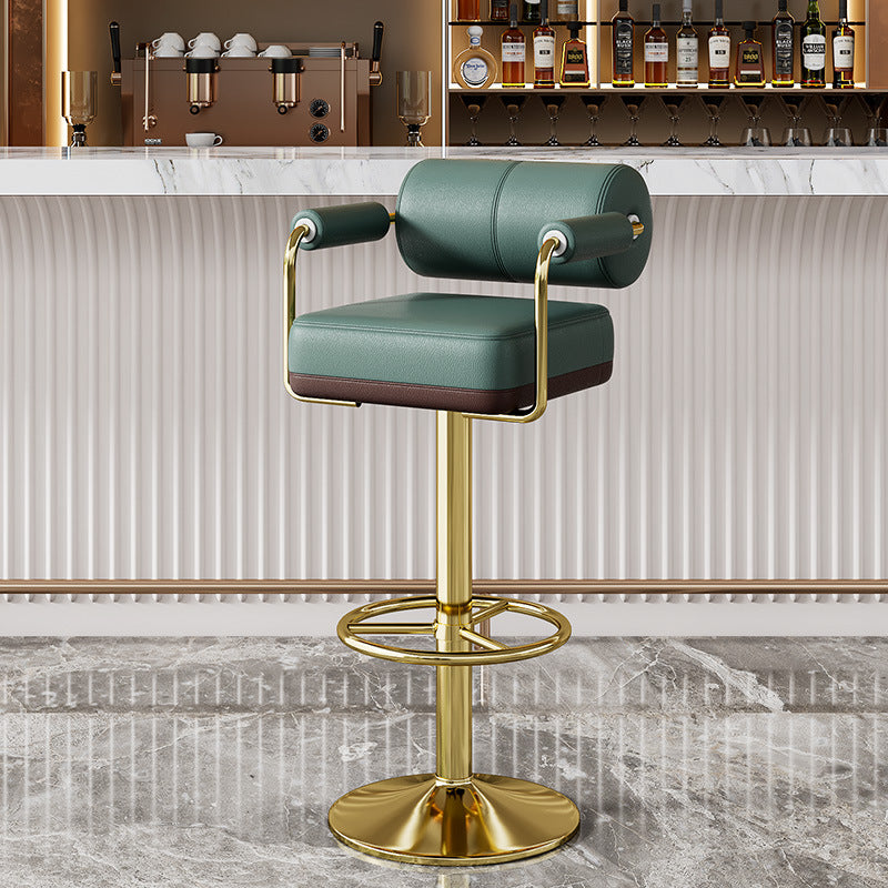 Contemporary Leather Bar Stool