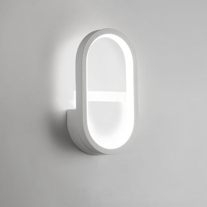 Iron Silicone Elliptical Circular Arc LED Wall Sconce Lamp