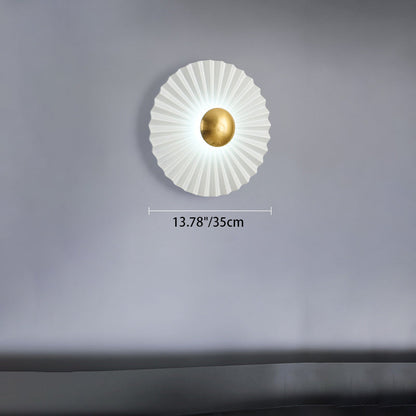 Creative Round Scallop Hardware LED Wall Sconce Lamp