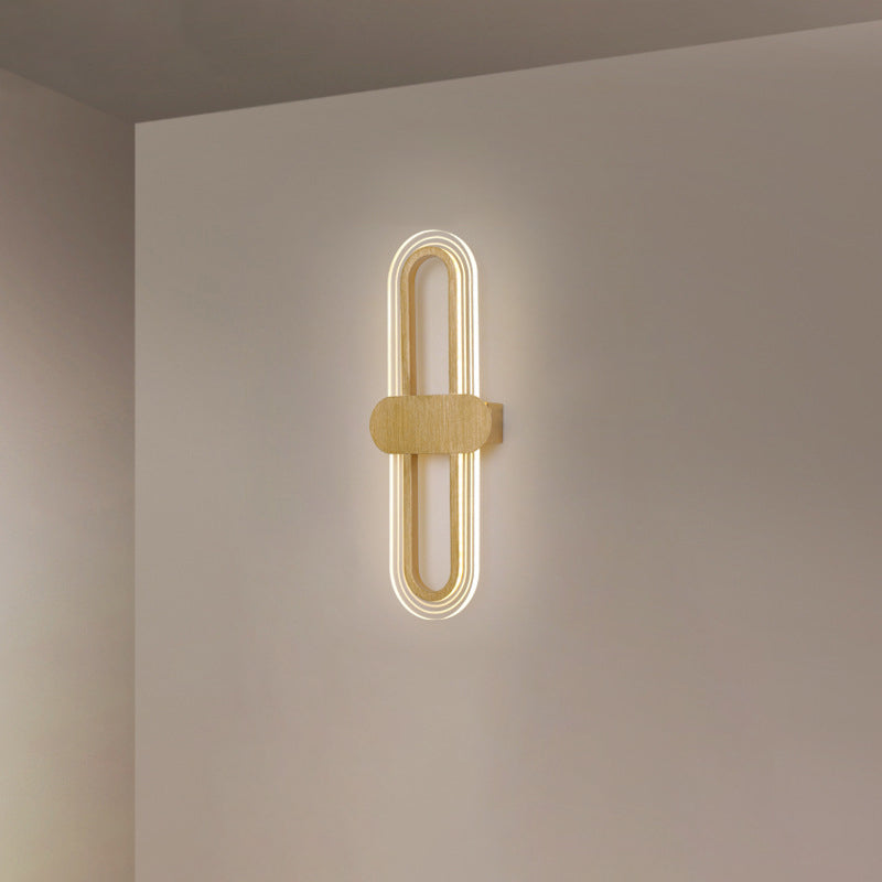 Simplicity Oval Iron Acrylic LED Wall Sconce Lamp