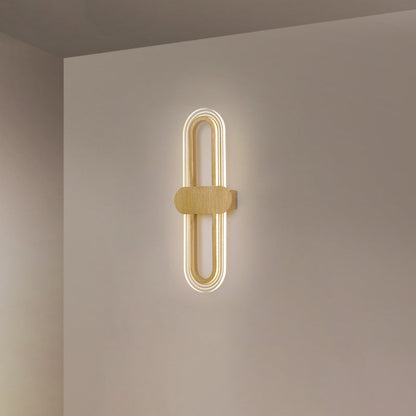 Simplicity Oval Iron Acrylic LED Wall Sconce Lamp