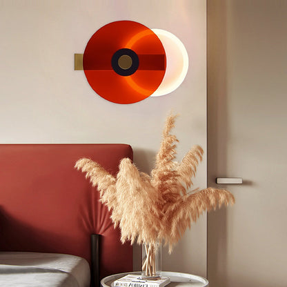 Creative Iron Acrylic Round Disc LED Wall Sconce Lamp