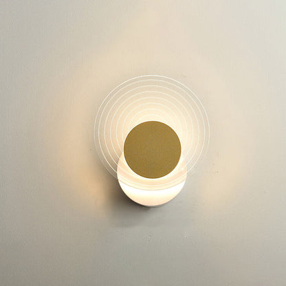 Light Luxury Gold Geometric Acrylic LED Wall Sconce Lamp