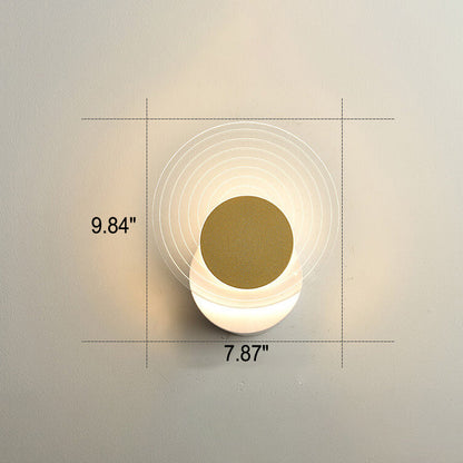 Light Luxury Gold Geometric Acrylic LED Wall Sconce Lamp
