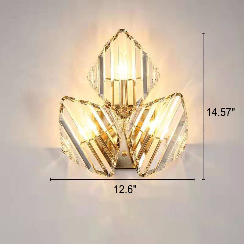 Light Triangle Geometry 1/2/3 Light Wall Sconce Lamp
