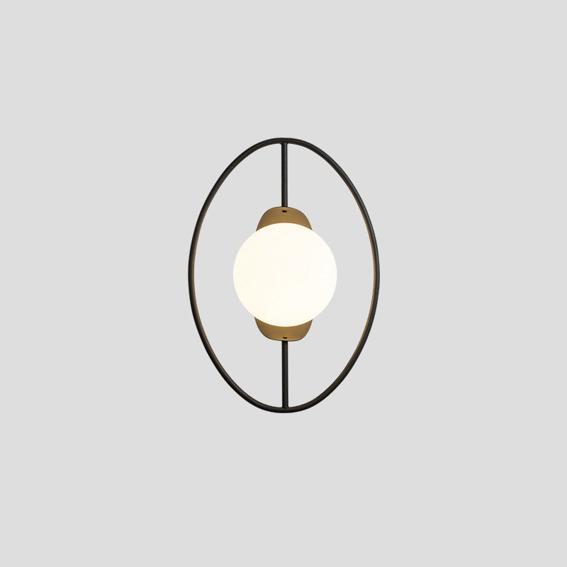 Nordic Iron Glass Oval Ball 1-Light Wall Sconce Lamp