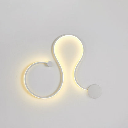 Nordic Aluminum Silicone Lines LED Wall Sconce Lamp