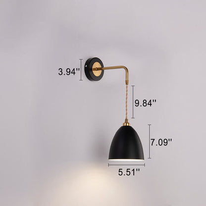 Iron Traditional Shape Shade 1-Light Wall Sconce Lamp