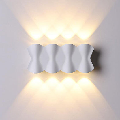 Simplicity Wave Aluminum LED Outdoor Wall Sconce Lamp