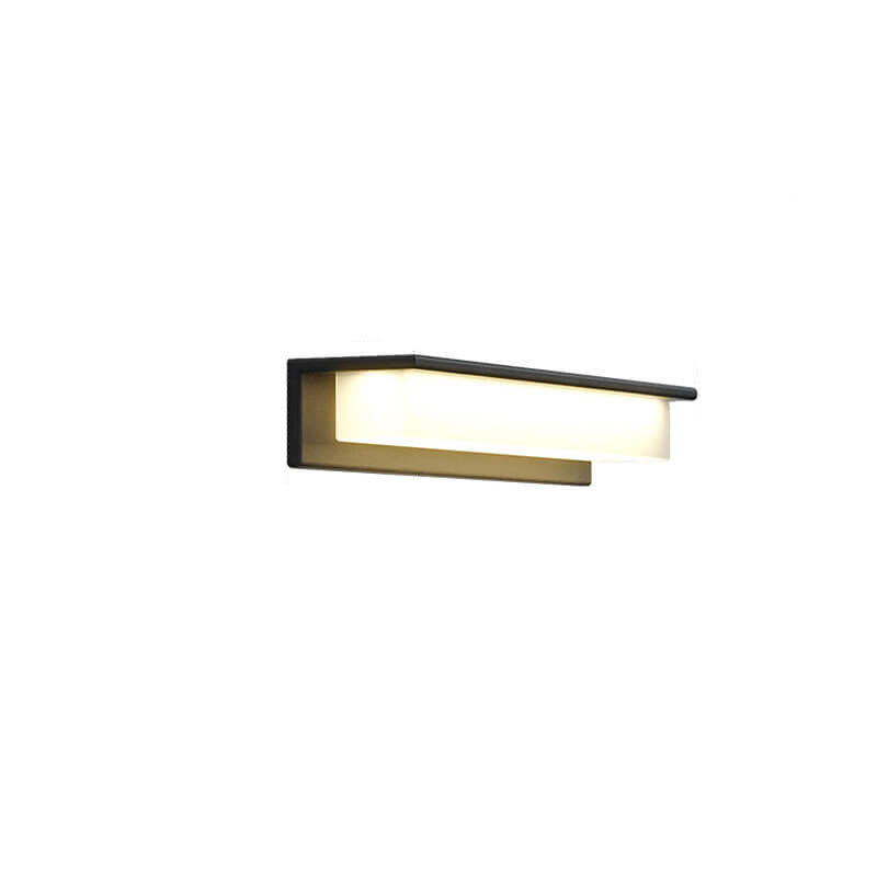 Solar Rectangular Aluminum PC Outdoor LED Wall Sconce Lamp