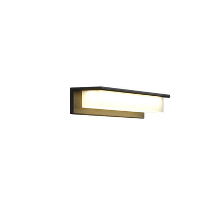 Solar Rectangular Aluminum PC Outdoor LED Wall Sconce Lamp