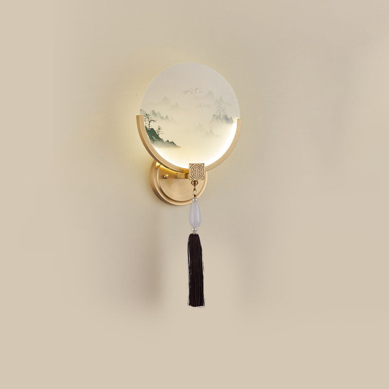 Transitional All Copper Glass Silicone LED Wall Sconce Lamp