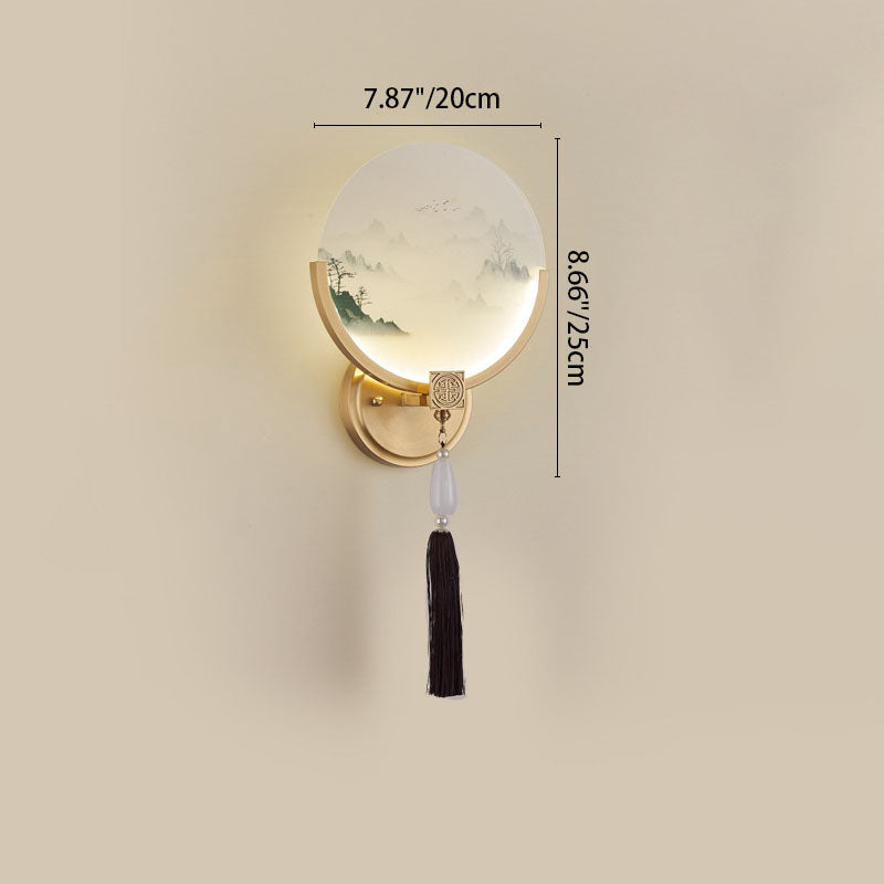 Transitional All Copper Glass Silicone LED Wall Sconce Lamp