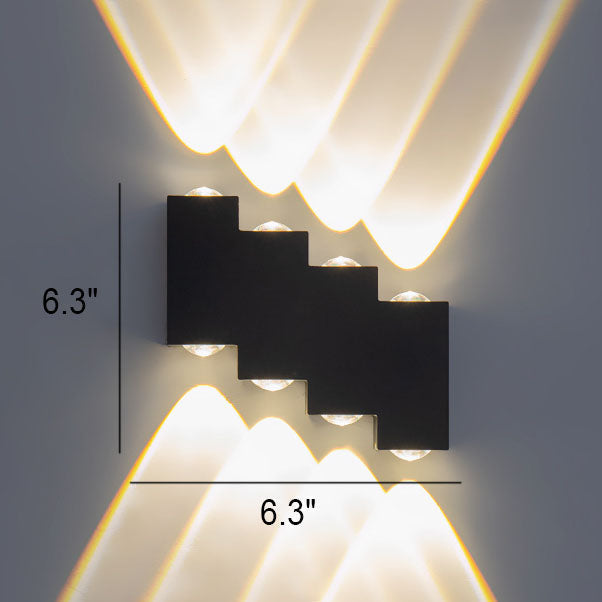 Square Luminous Outdoor Waterproof LED Wall Sconce Lamp
